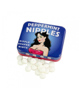 Boite de bonbons à la menthe en forme de seins, sans sucre 